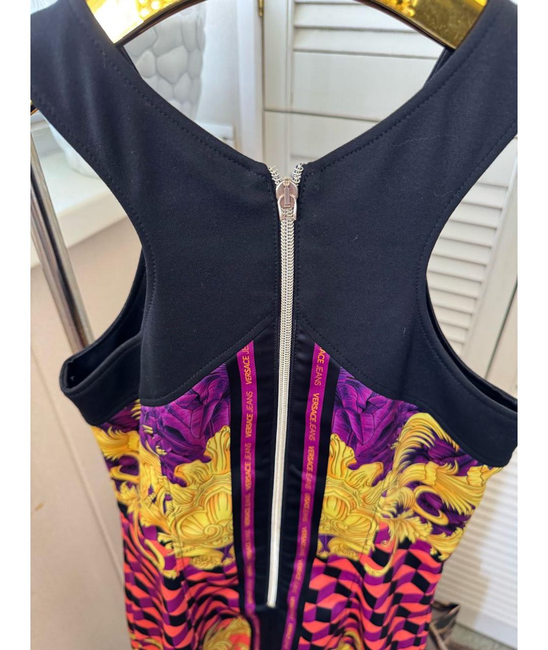 VERSACE JEANS COUTURE Мульти вискозное коктейльное платье, фото 3