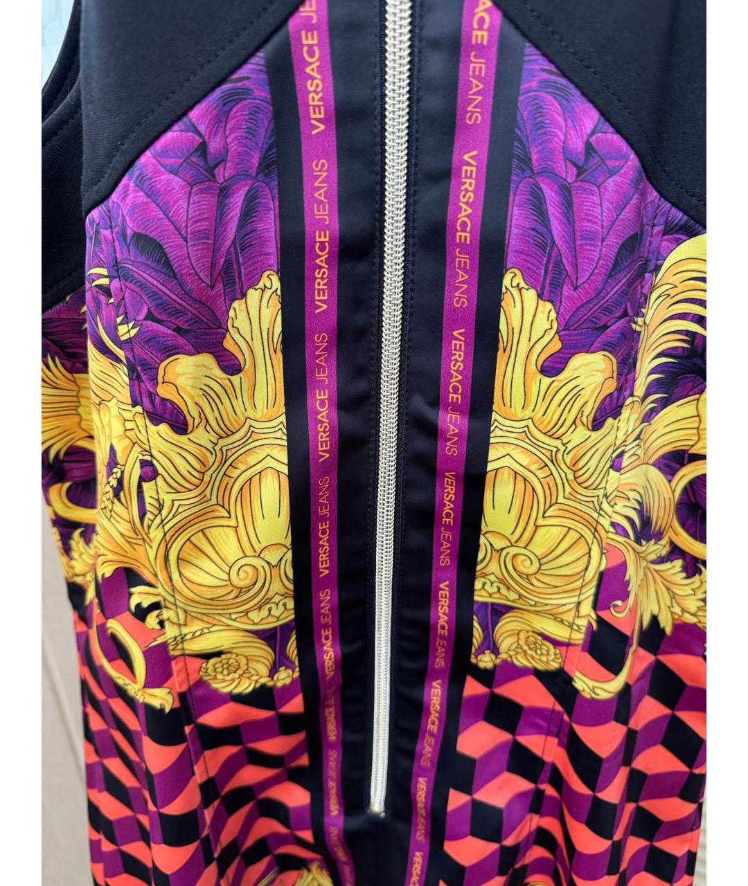 VERSACE JEANS COUTURE Мульти вискозное коктейльное платье, фото 8