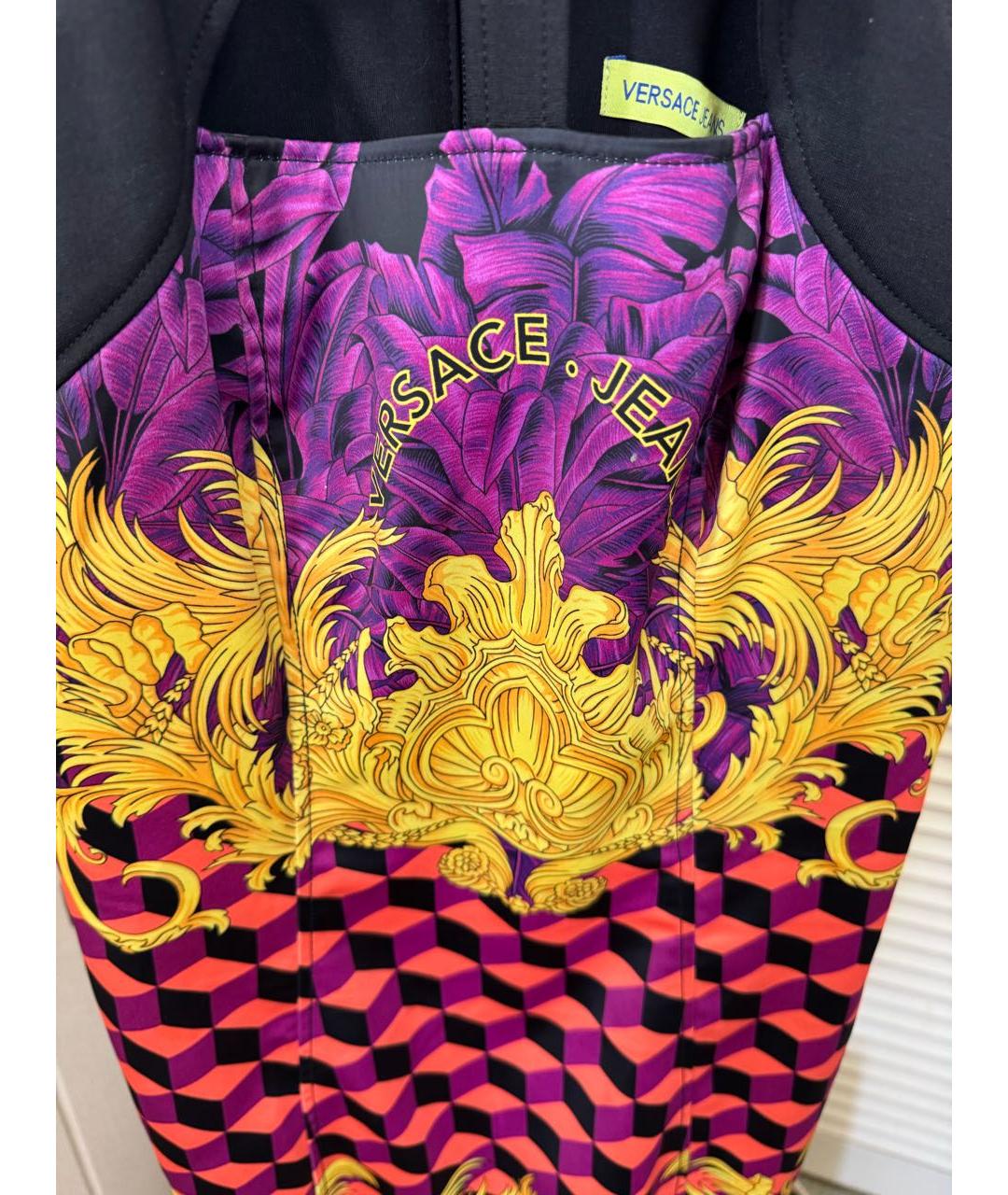 VERSACE JEANS COUTURE Мульти вискозное коктейльное платье, фото 5