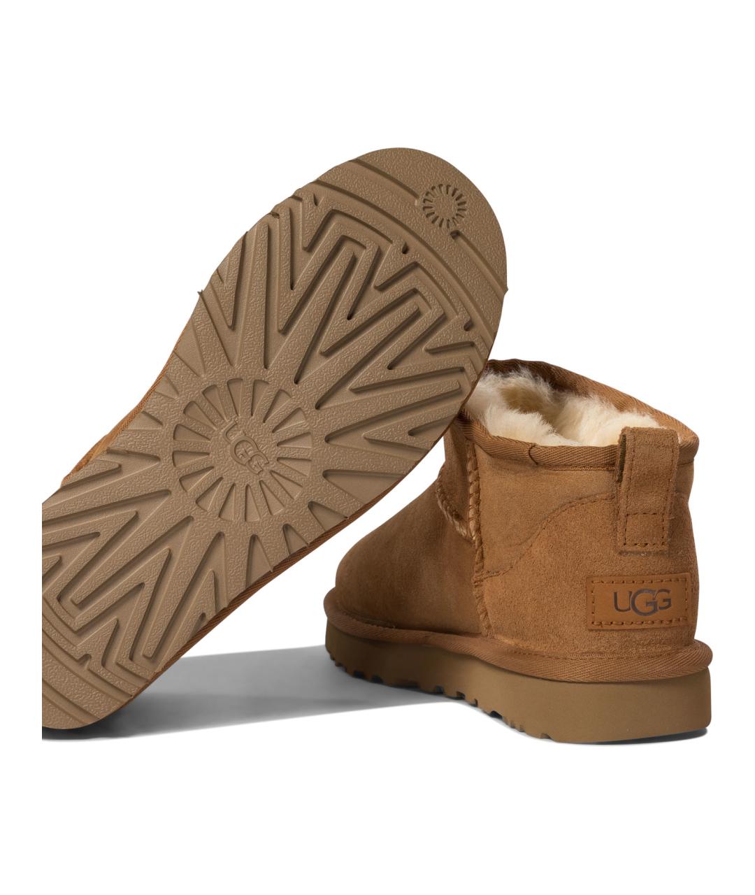 UGG AUSTRALIA Коричневые замшевые ботинки, фото 5
