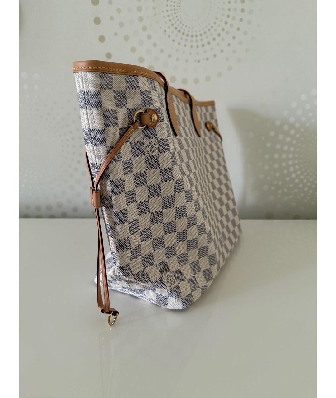 LOUIS VUITTON Белая кожаная сумка тоут, фото 2