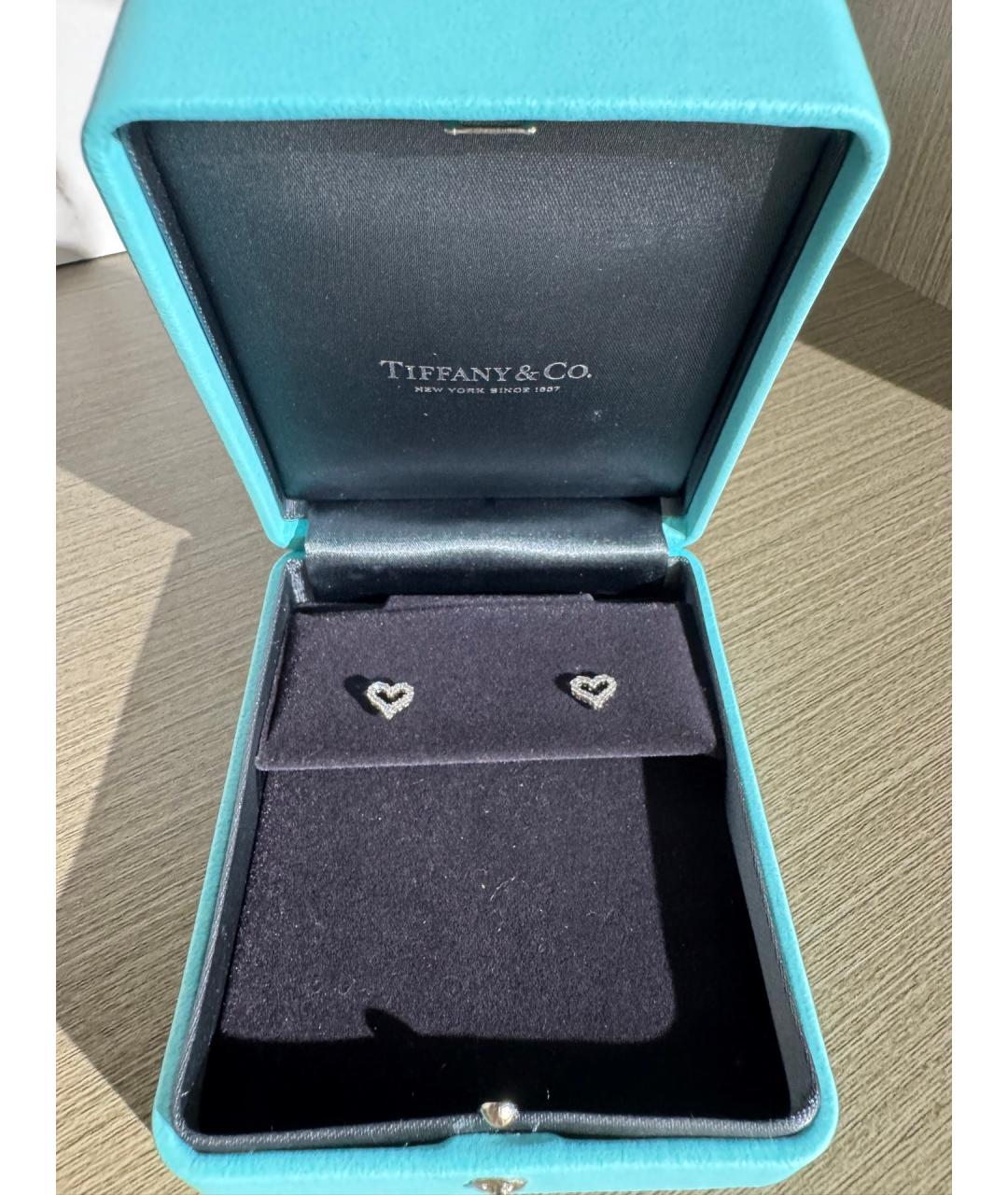TIFFANY&CO Серебряные серьги из белого золота, фото 2