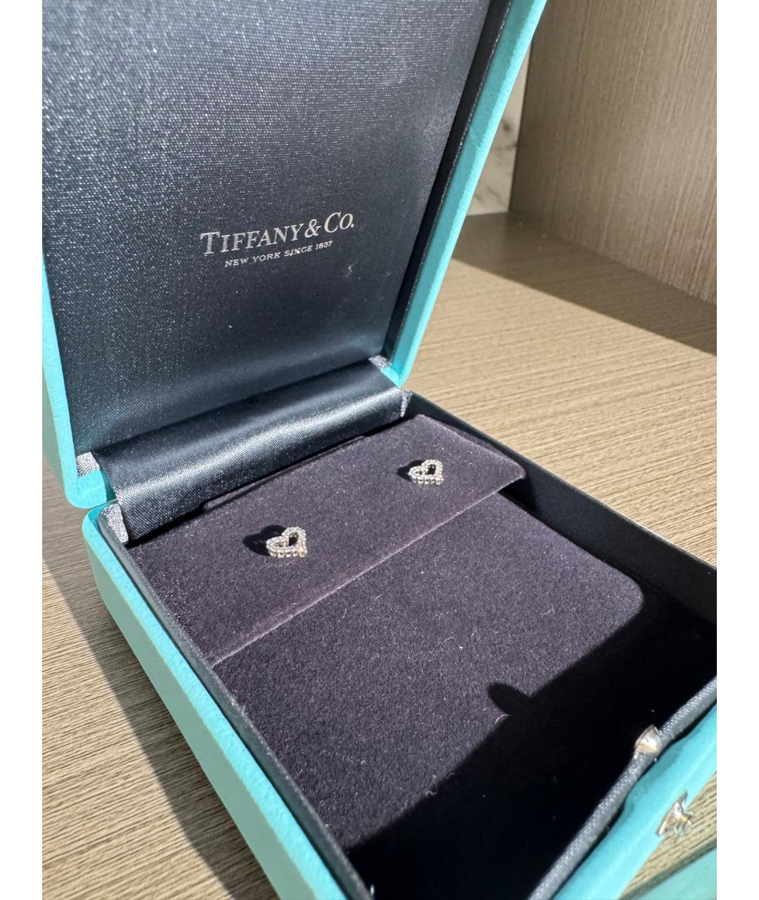 TIFFANY&CO Серебряные серьги из белого золота, фото 5
