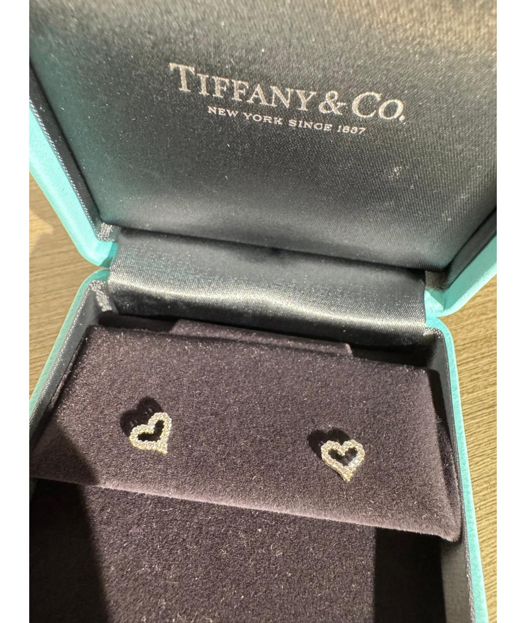 TIFFANY&CO Серебряные серьги из белого золота, фото 3