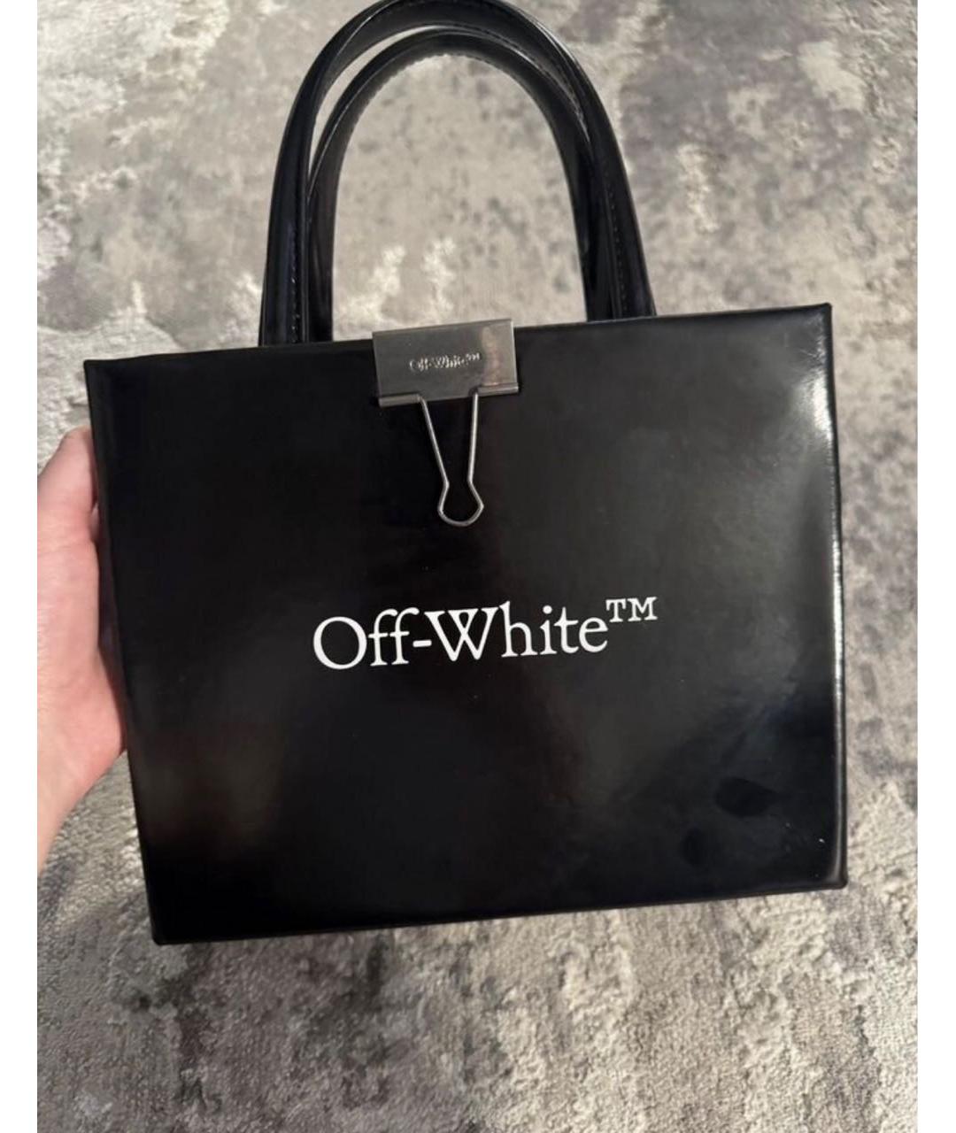OFF-WHITE Черная сумка с короткими ручками, фото 5