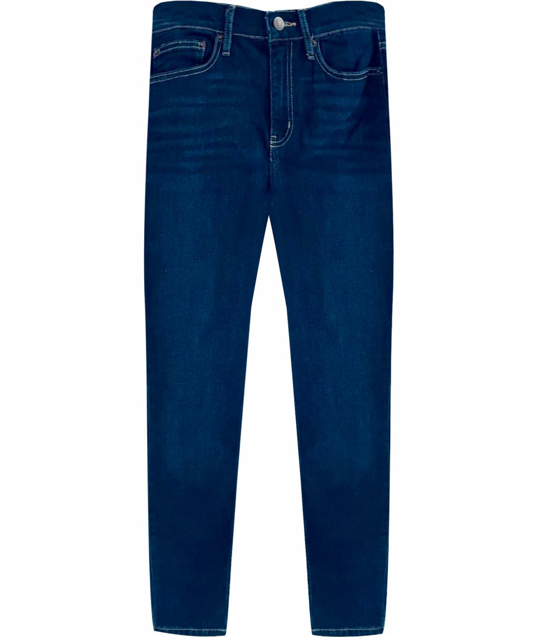 CALVIN KLEIN Синие хлопко-полиэстеровые джинсы слим, фото 1