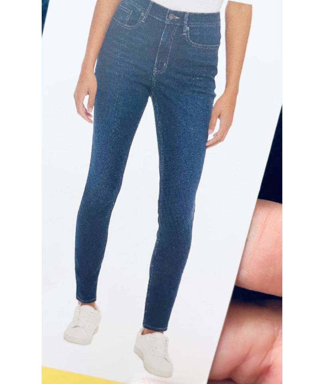 CALVIN KLEIN Синие хлопко-полиэстеровые джинсы слим, фото 3