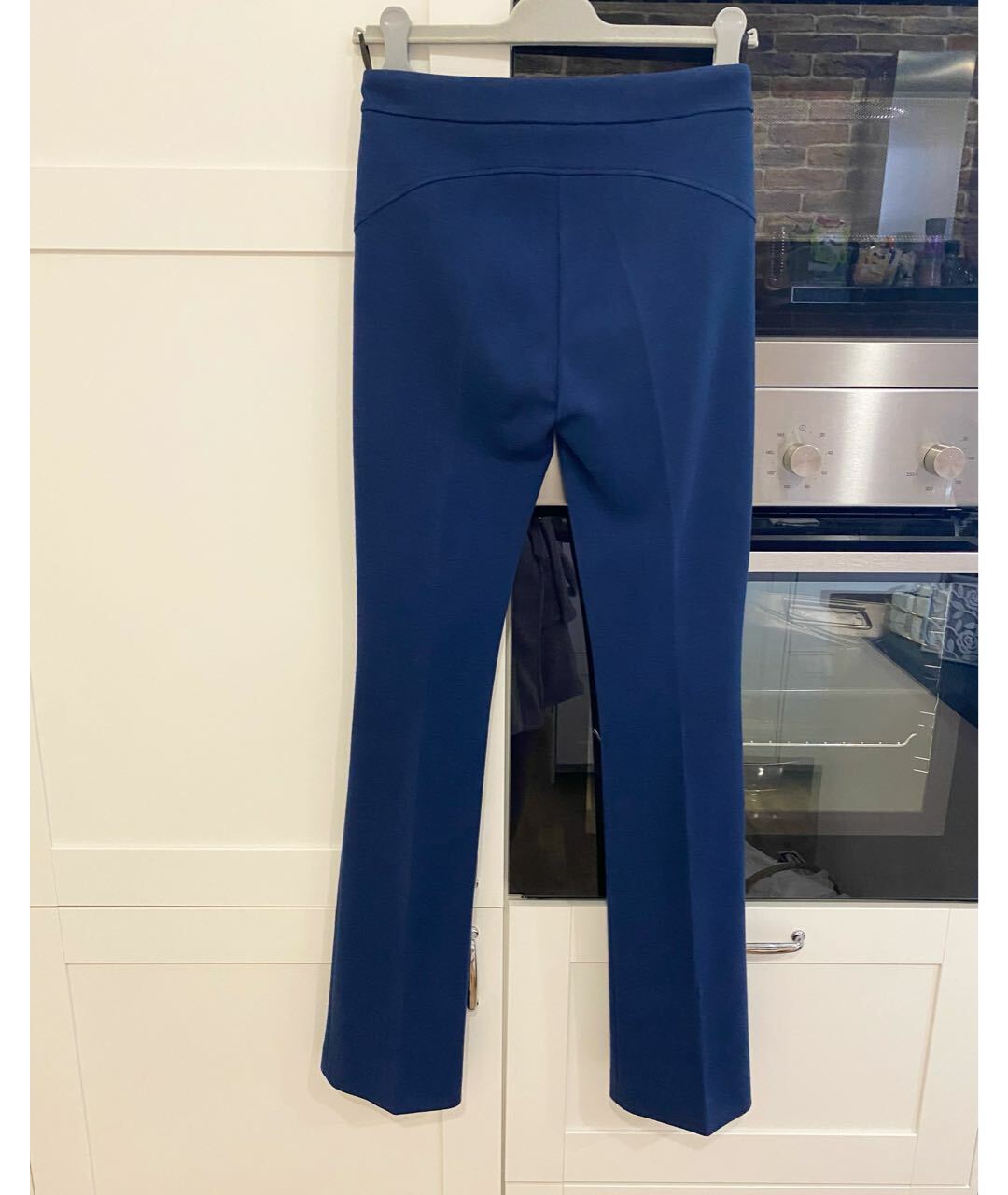 ROBERTO CAVALLI Синие шерстяные брюки широкие, фото 3