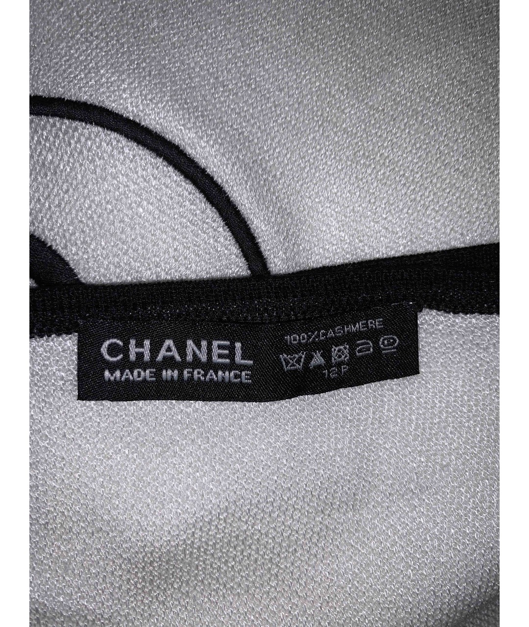 CHANEL PRE-OWNED Белый кашемировый шарф, фото 3