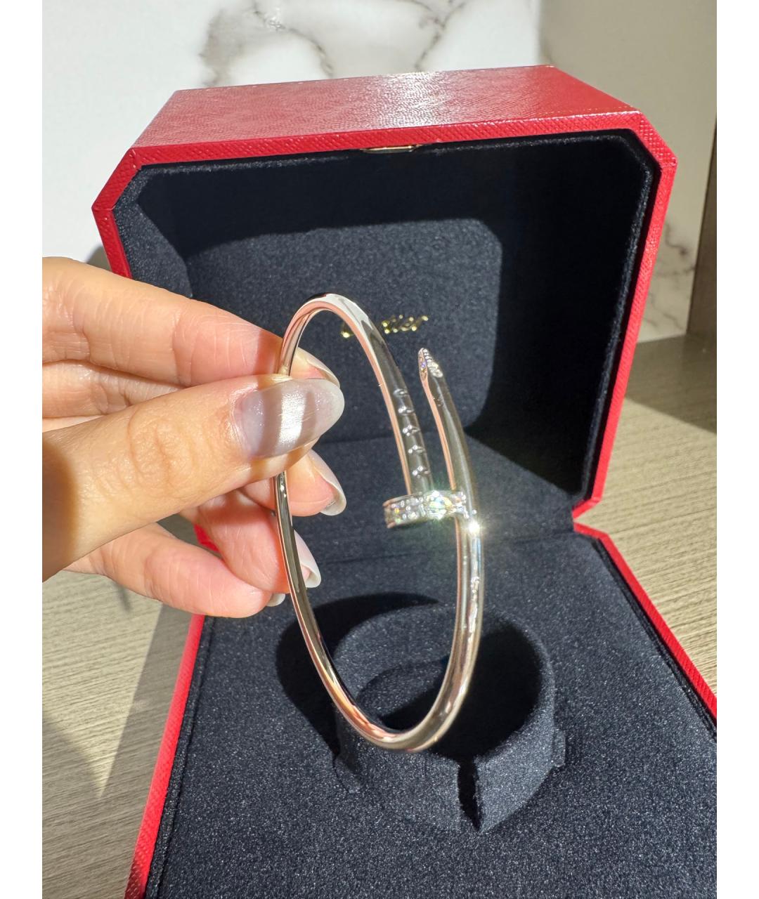 CARTIER Серебрянный браслет из белого золота, фото 5