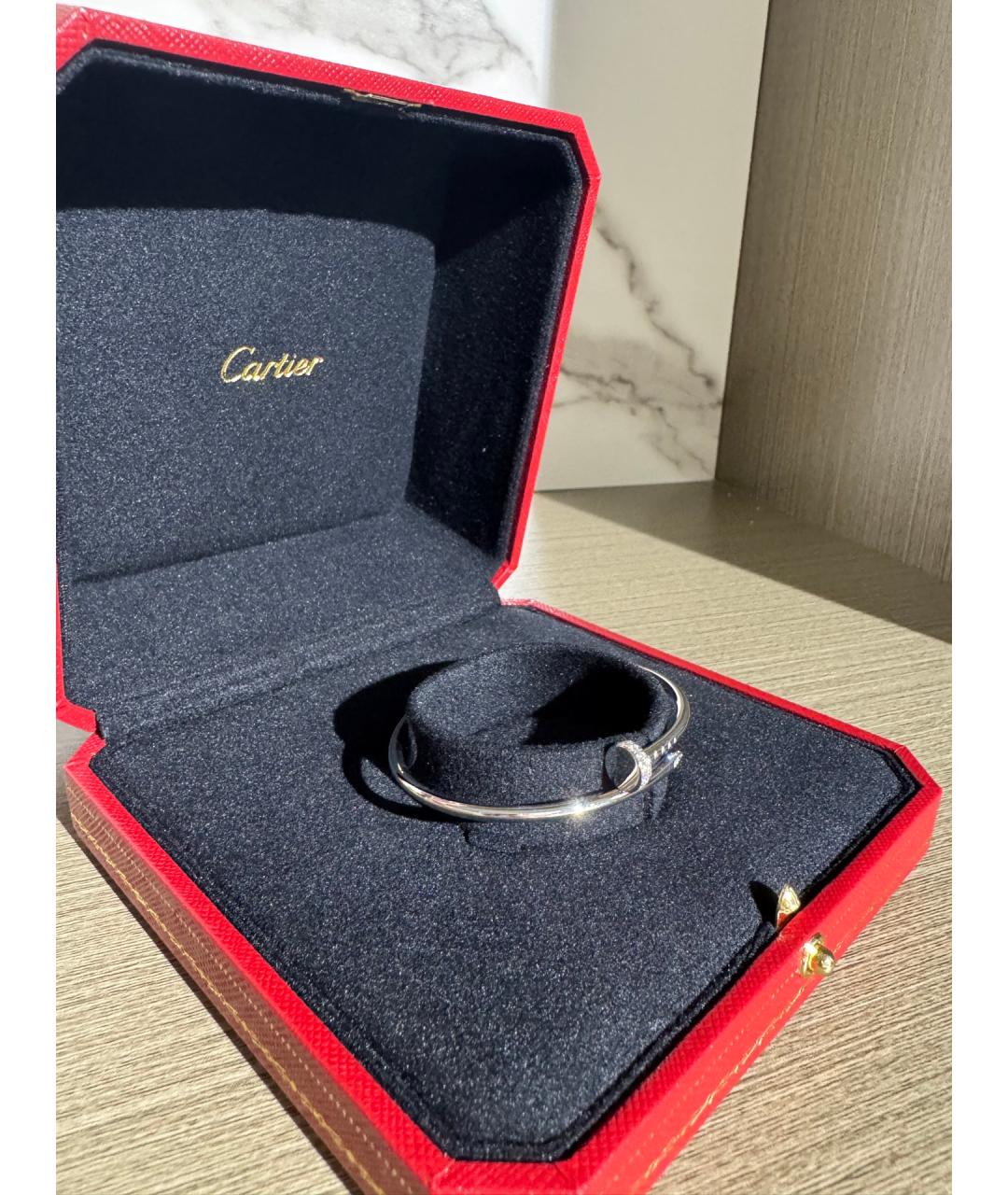 CARTIER Серебрянный браслет из белого золота, фото 4