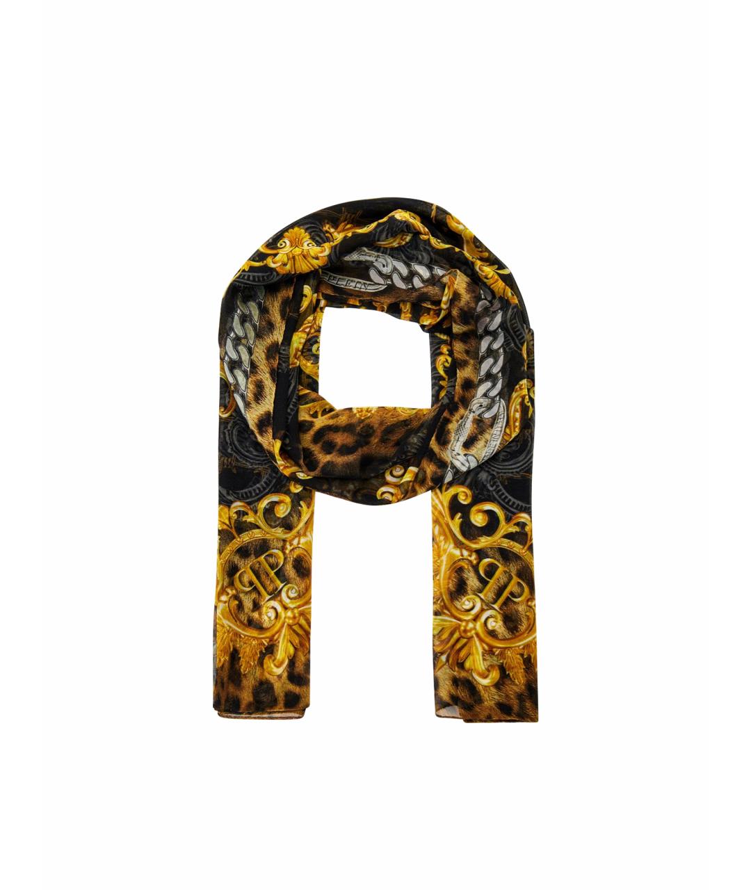 PHILIPP PLEIN Черный шелковый платок, фото 1