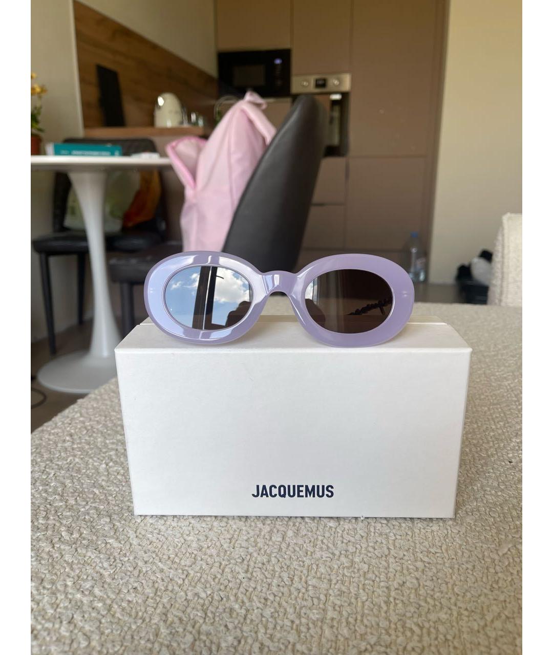 JACQUEMUS Фиолетовые пластиковые солнцезащитные очки, фото 5