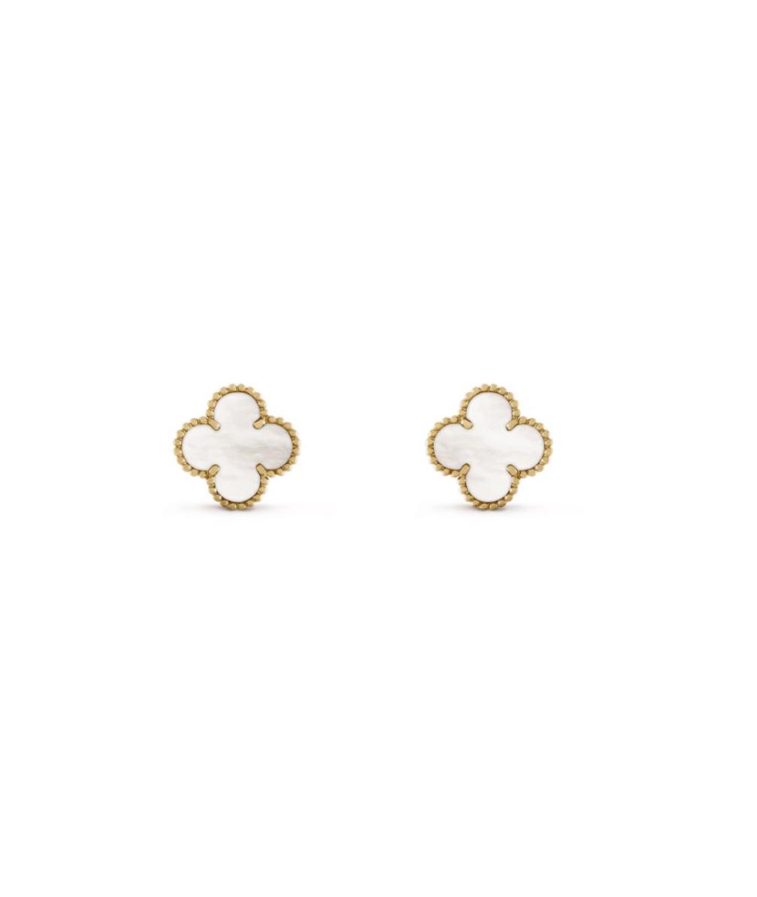VAN CLEEF & ARPELS Белые серьги из желтого золота, фото 3