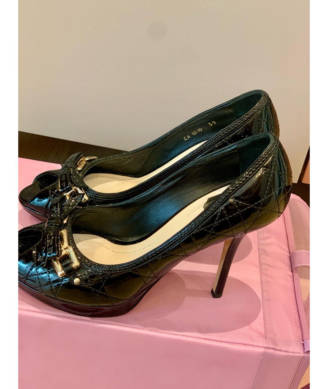 CHRISTIAN DIOR Черные туфли из лакированной кожи, фото 6
