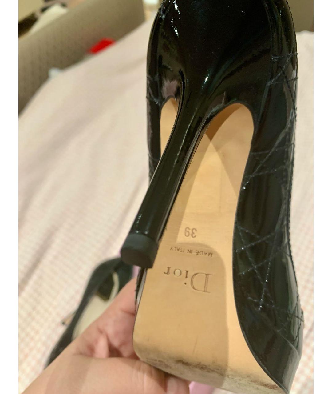 CHRISTIAN DIOR Черные туфли из лакированной кожи, фото 4