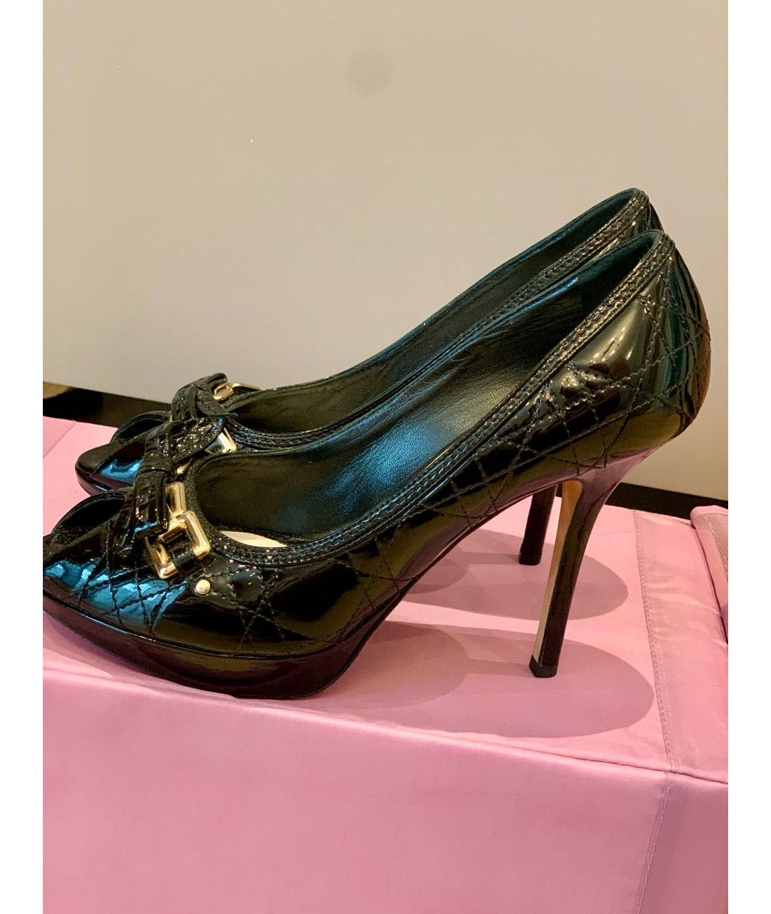 CHRISTIAN DIOR Черные туфли из лакированной кожи, фото 9