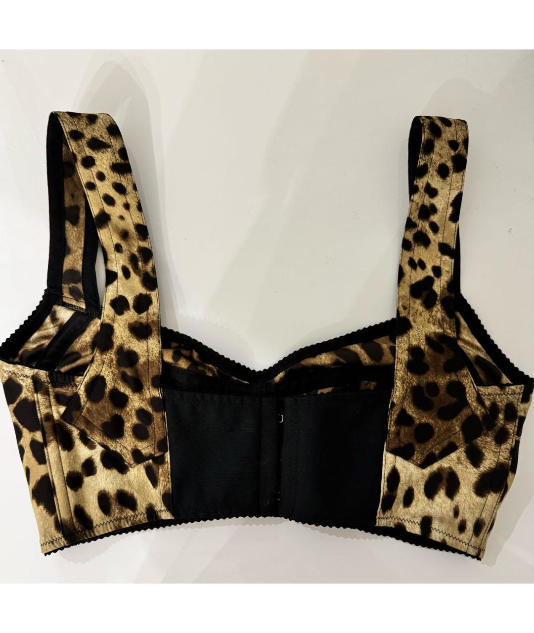 DOLCE&GABBANA Коричневая шелковая майка, фото 2