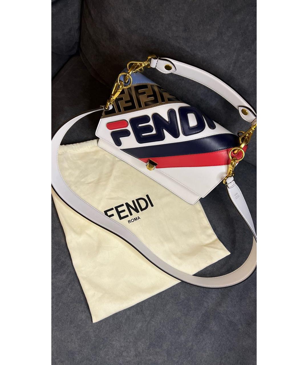 FENDI Кожаная сумка через плечо, фото 9