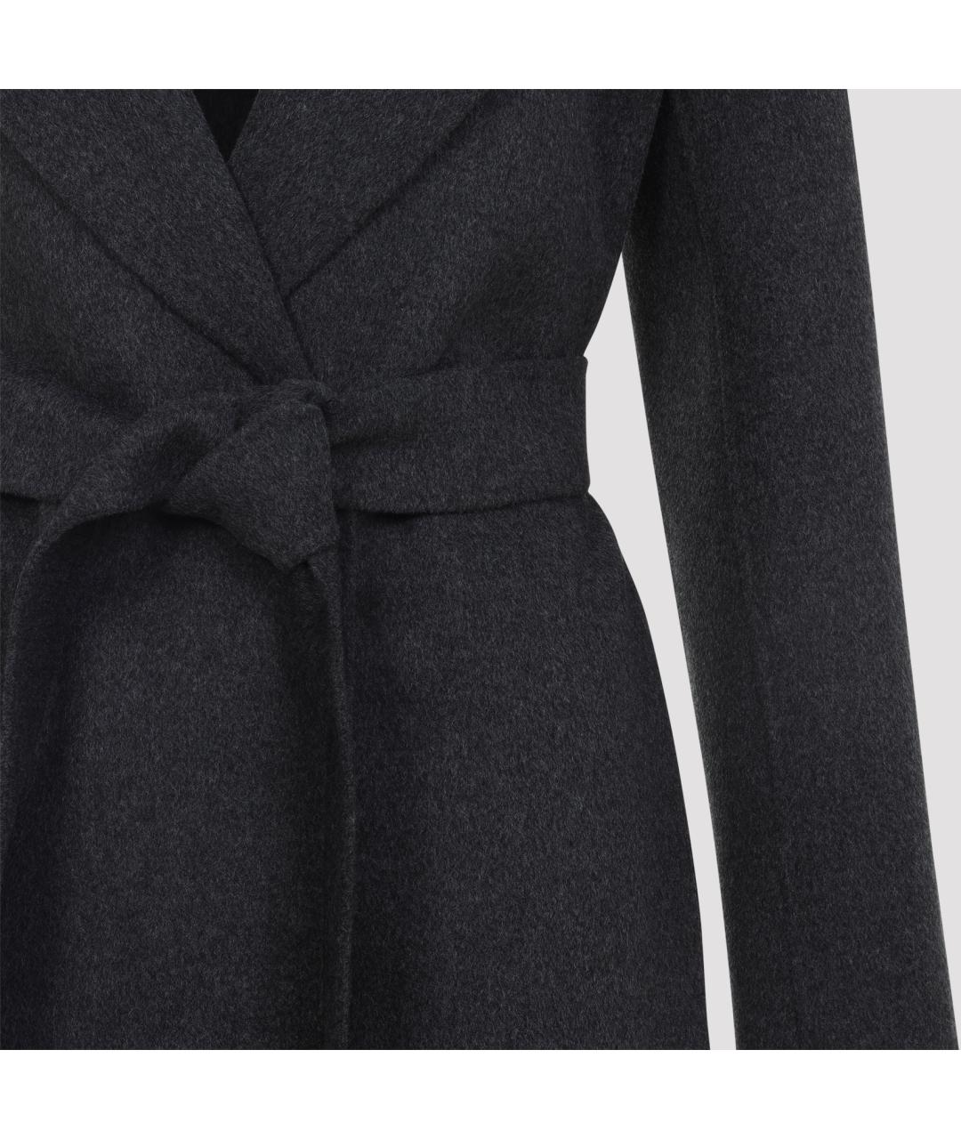 'S MAX MARA Антрацитовое шерстяное пальто, фото 5