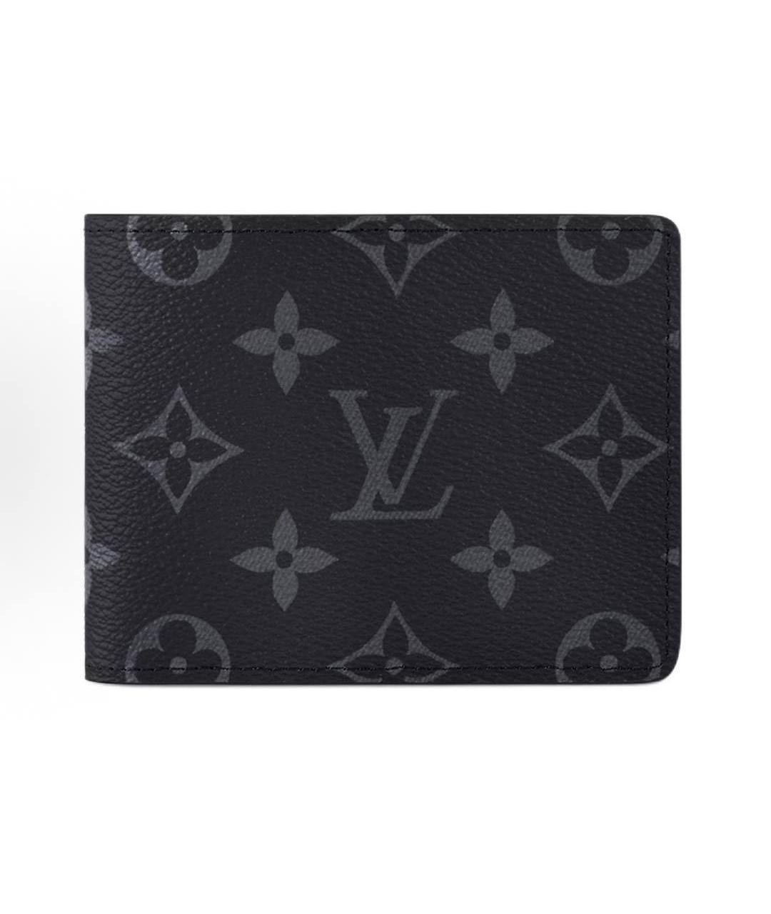 LOUIS VUITTON Черный кожаный кошелек, фото 1