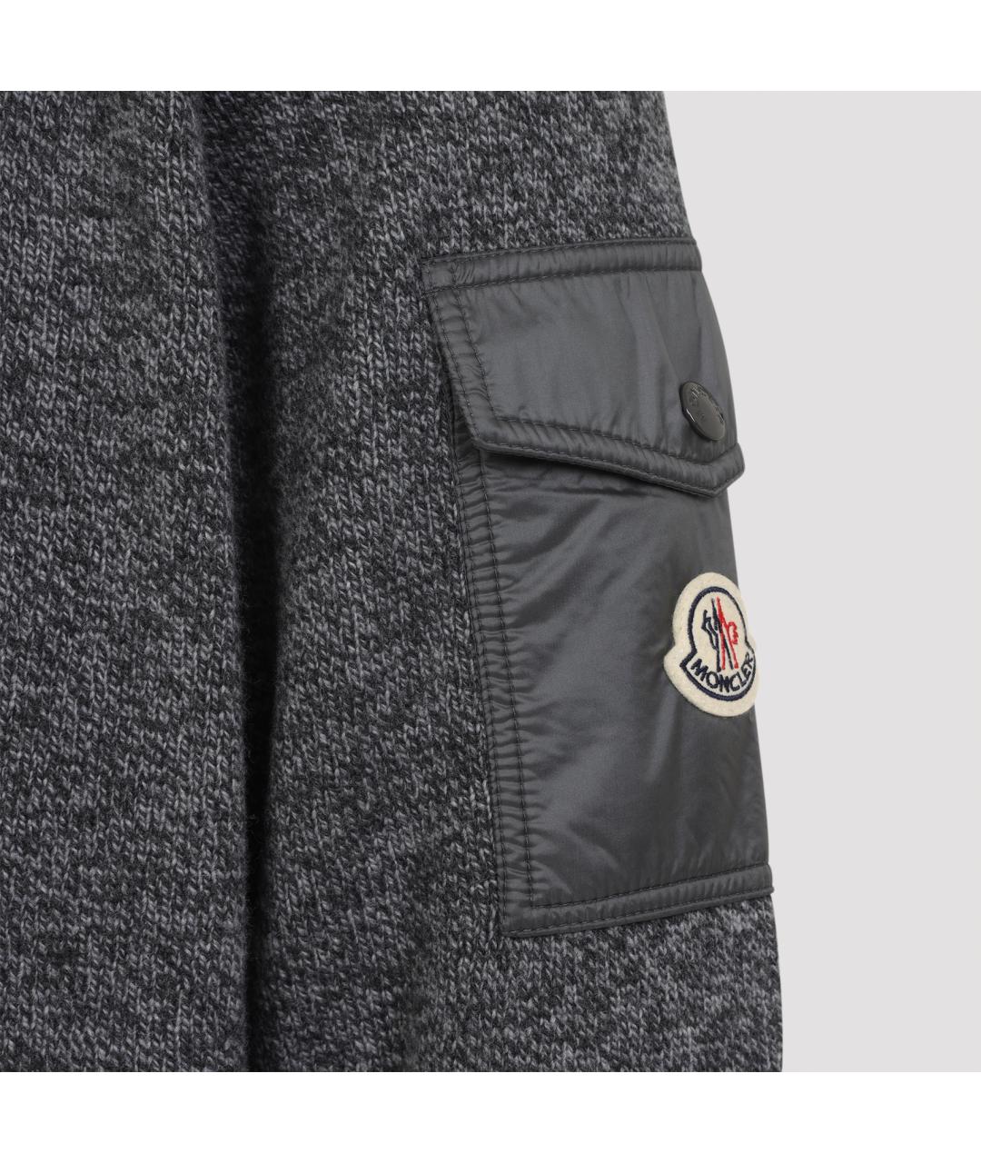 MONCLER Антрацитовый кашемировый джемпер / свитер, фото 3