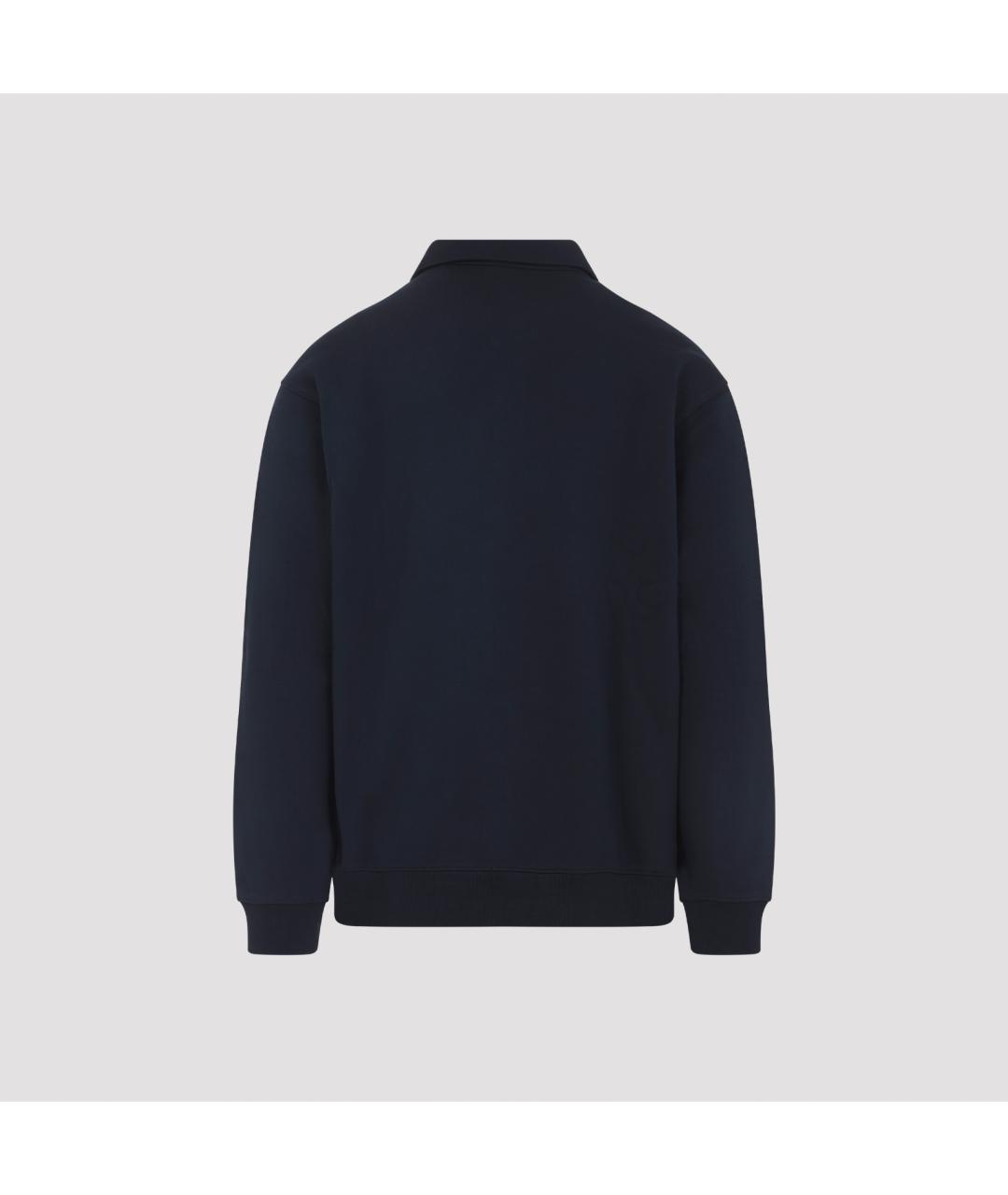 CARHARTT WIP Темно-синее хлопковое поло с длинным рукавом, фото 2