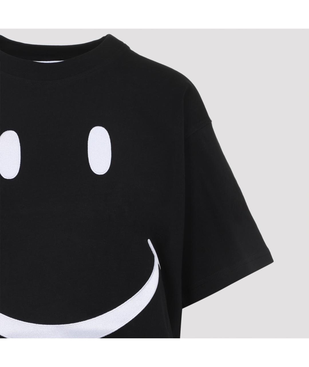 MOSCHINO Черная хлопковая футболка, фото 3