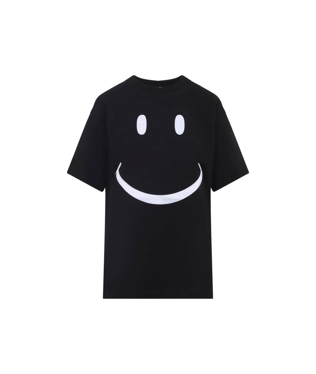 MOSCHINO Черная хлопковая футболка, фото 1