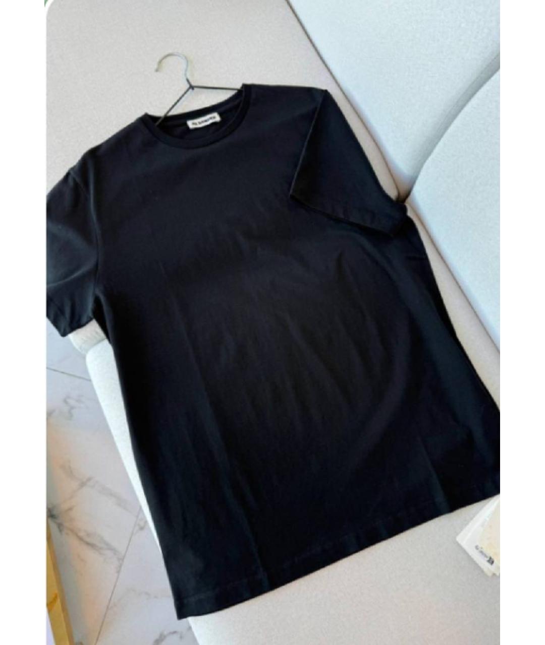 JIL SANDER Черная хлопковая футболка, фото 5