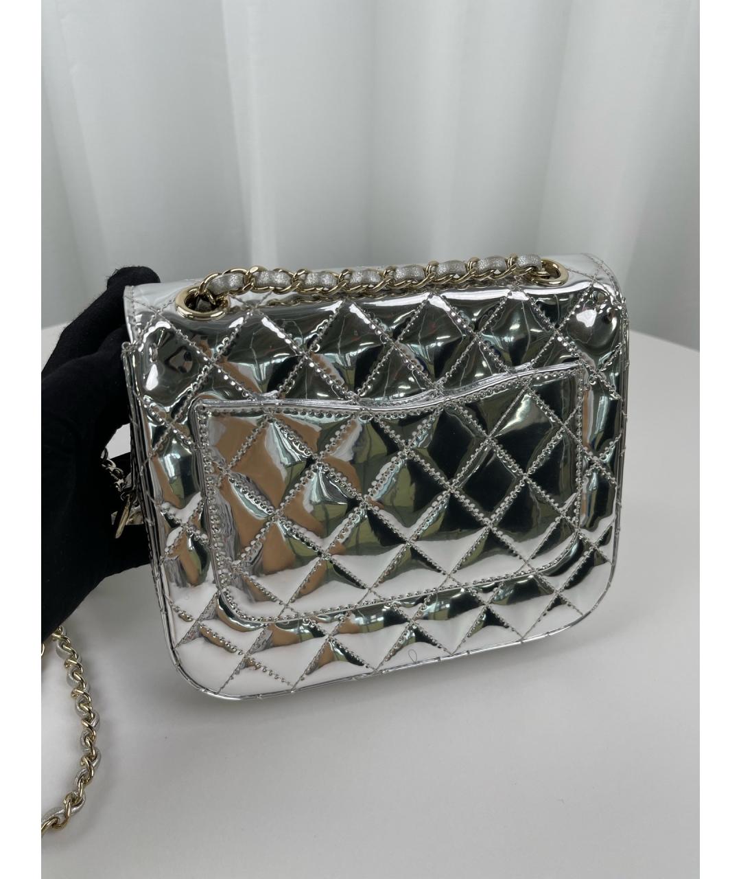 CHANEL Серебряная кожаная сумка тоут, фото 2