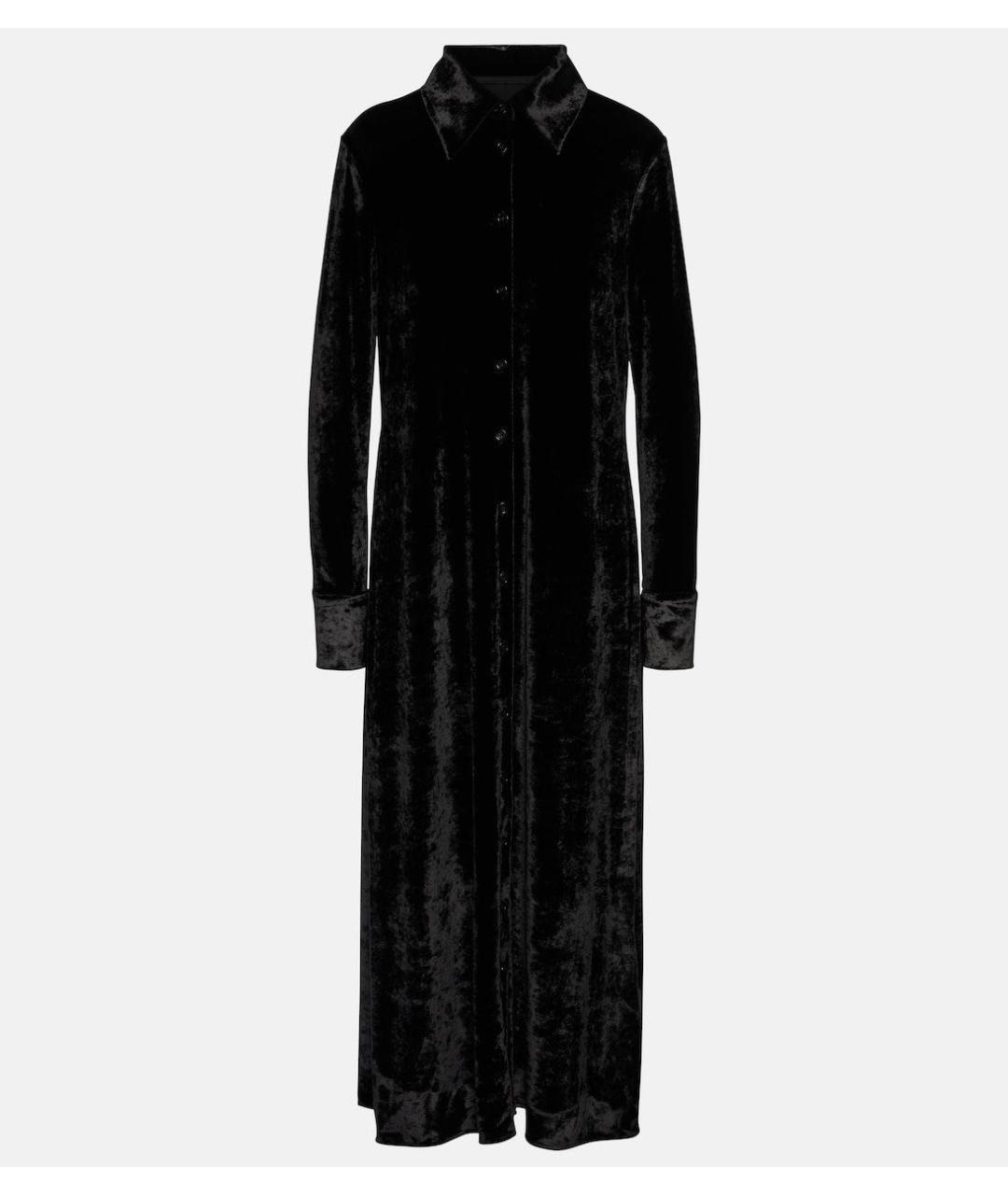 JIL SANDER Черное бархатное коктейльное платье, фото 4