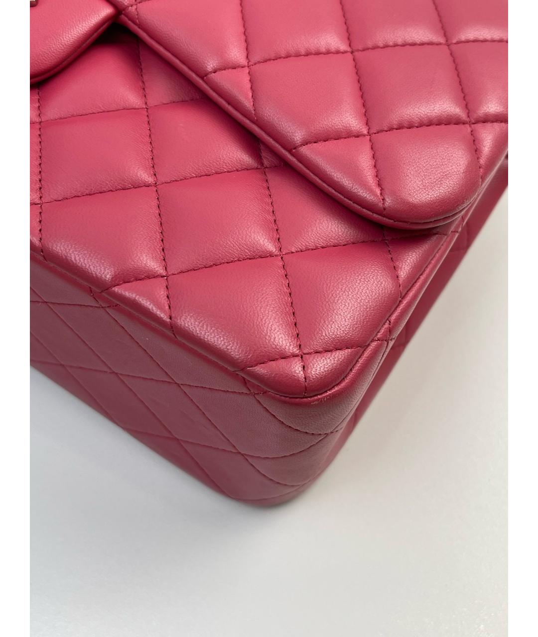 CHANEL Красная кожаная сумка тоут, фото 4