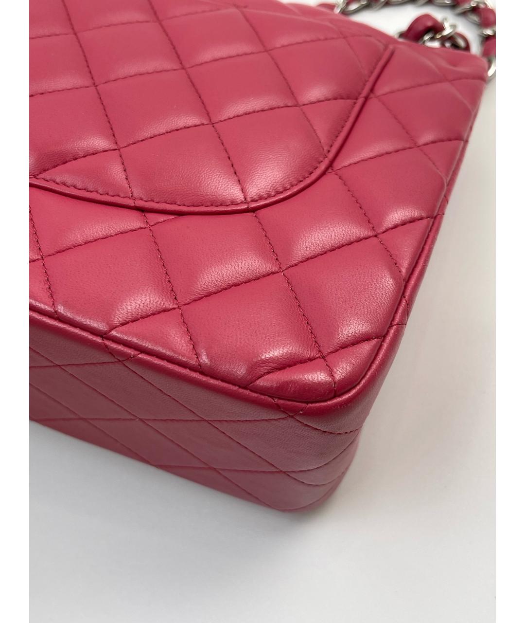CHANEL Красная кожаная сумка тоут, фото 6