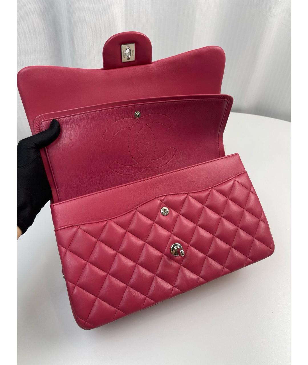 CHANEL Красная кожаная сумка тоут, фото 8