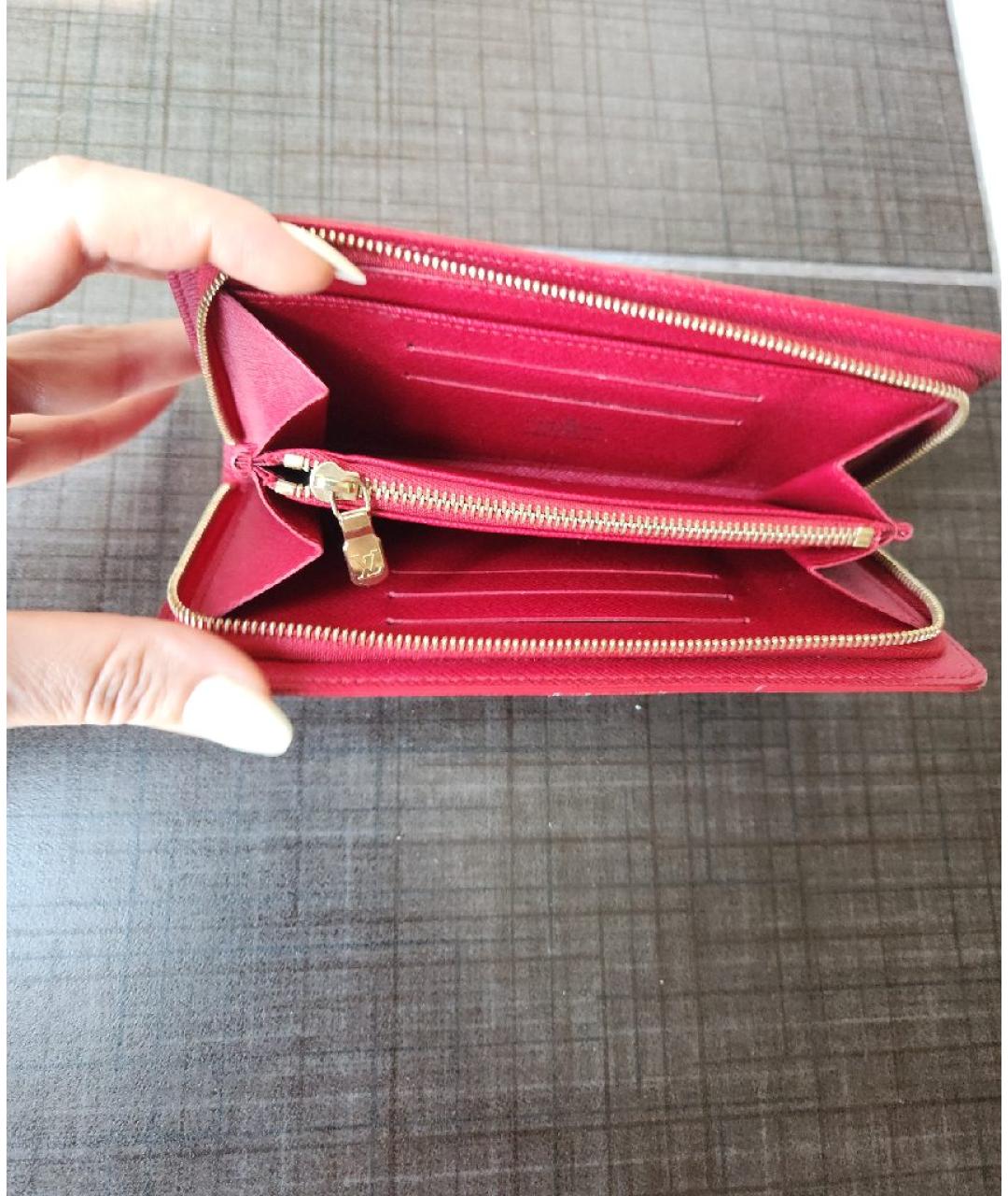 LOUIS VUITTON Коричневый кожаный кошелек, фото 4