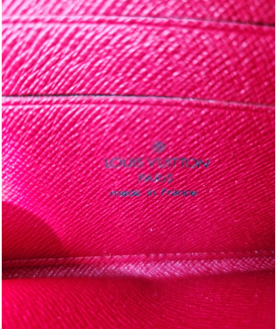 LOUIS VUITTON Коричневый кожаный кошелек, фото 5