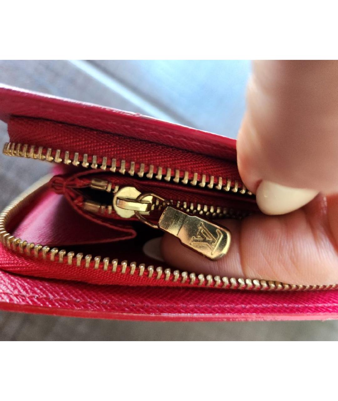 LOUIS VUITTON Коричневый кожаный кошелек, фото 7