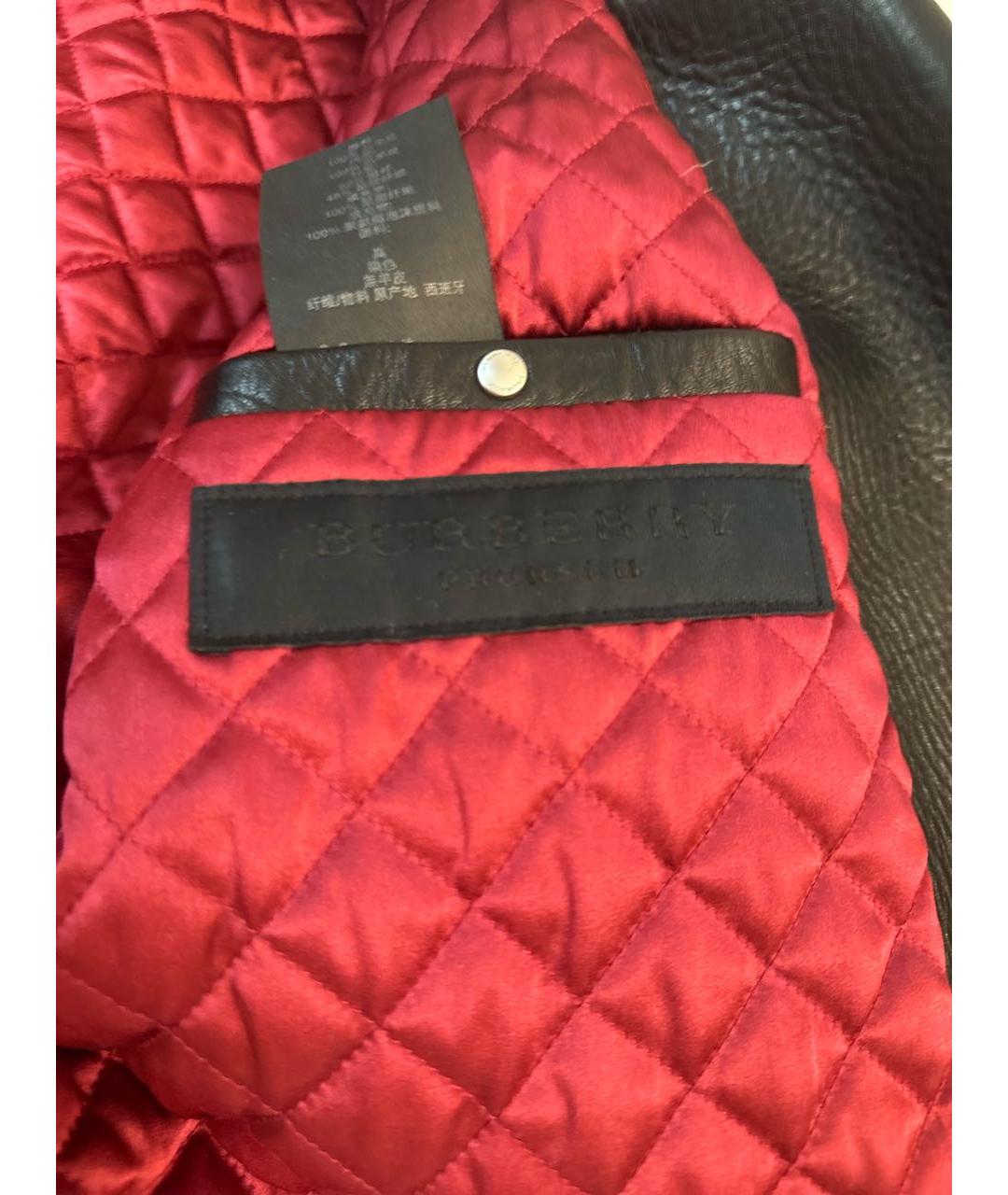 BURBERRY Черная кожаная куртка, фото 3