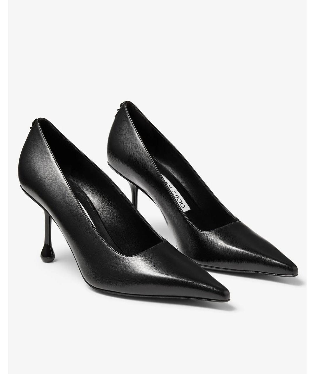 JIMMY CHOO Черные кожаные туфли, фото 2