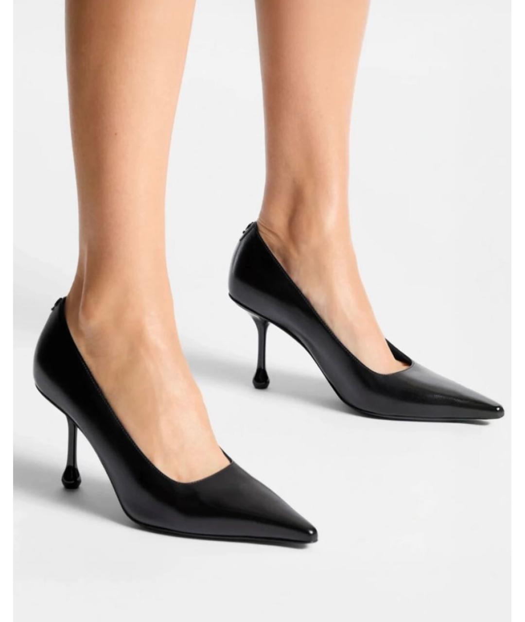 JIMMY CHOO Черные кожаные туфли, фото 5