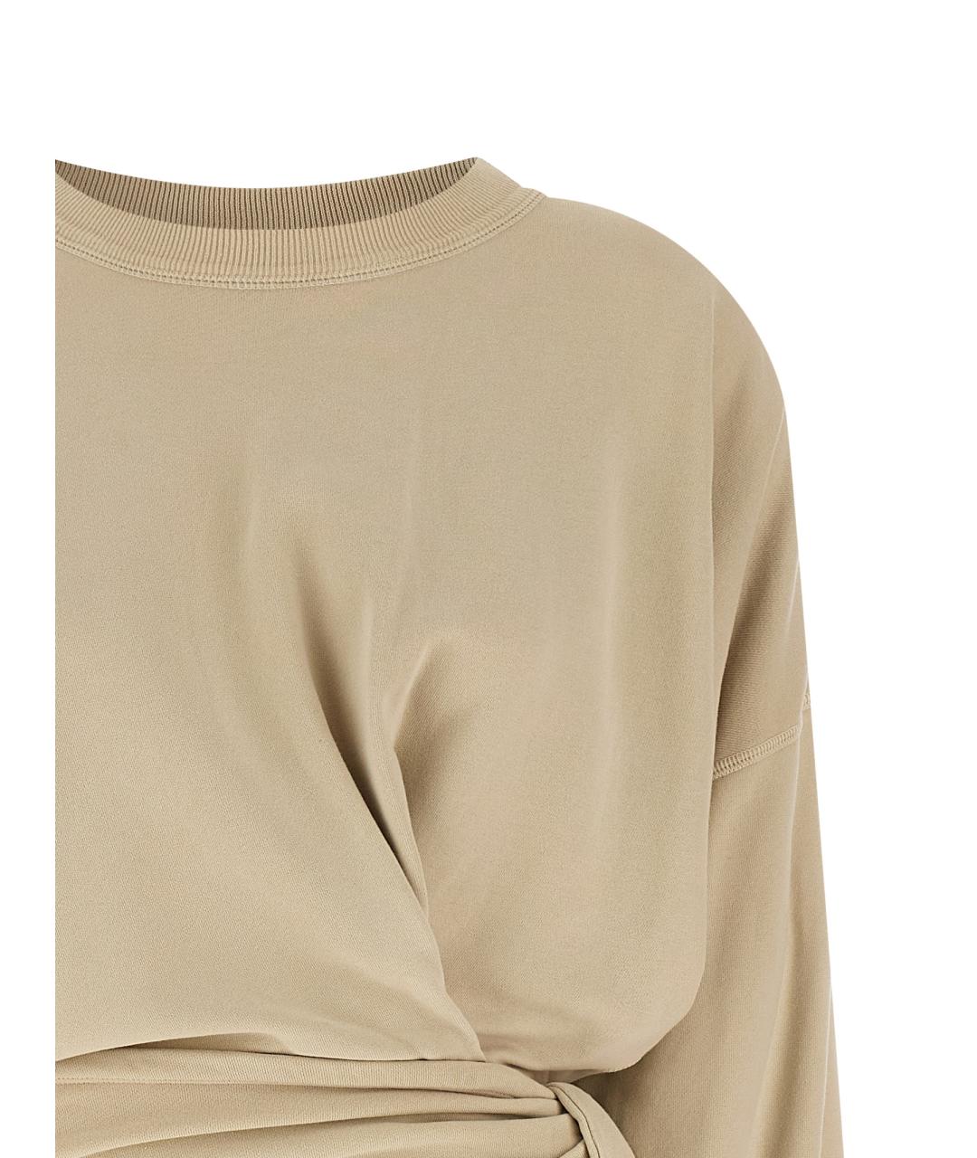 ISABEL MARANT ETOILE Бежевое хлопковое повседневное платье, фото 3