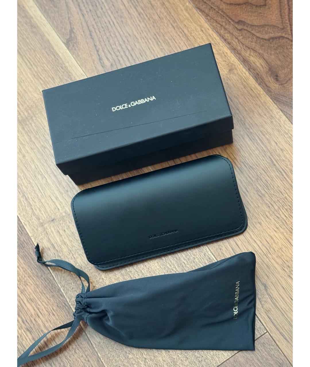 DOLCE&GABBANA Темно-синие пластиковые солнцезащитные очки, фото 4