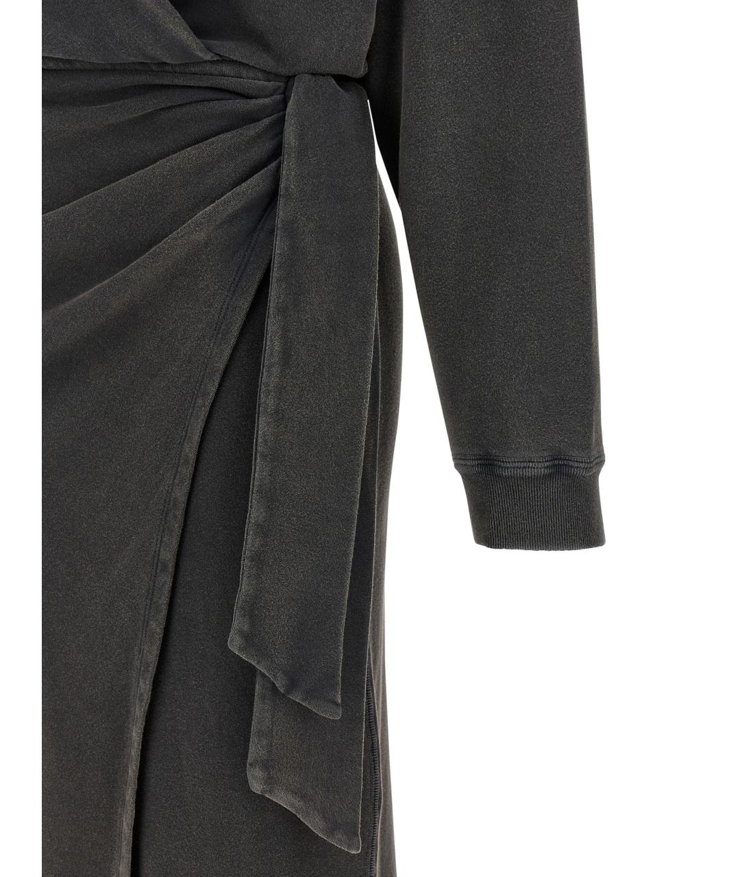 ISABEL MARANT ETOILE Серое хлопковое повседневное платье, фото 4