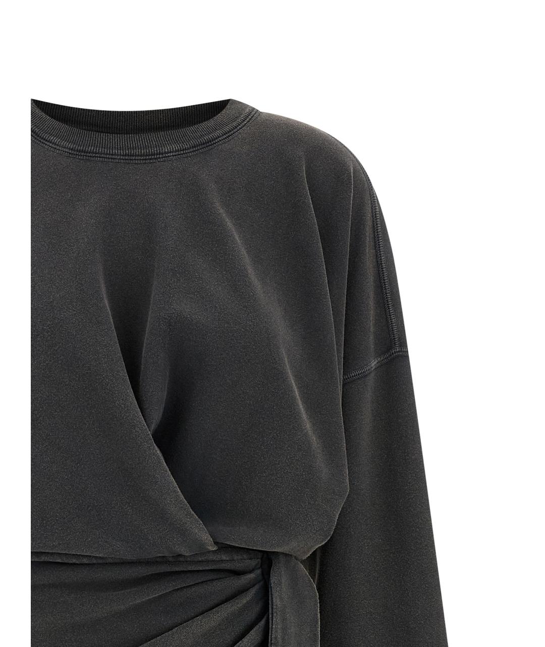 ISABEL MARANT ETOILE Серое хлопковое повседневное платье, фото 3