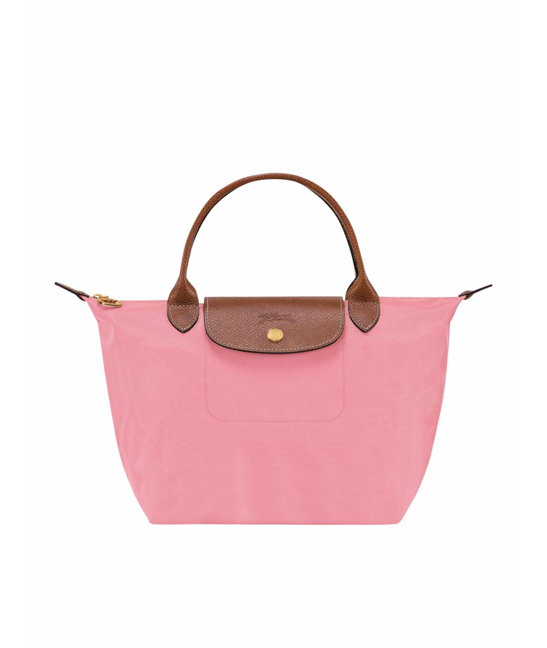 LONGCHAMP Розовая синтетическая сумка с короткими ручками, фото 1