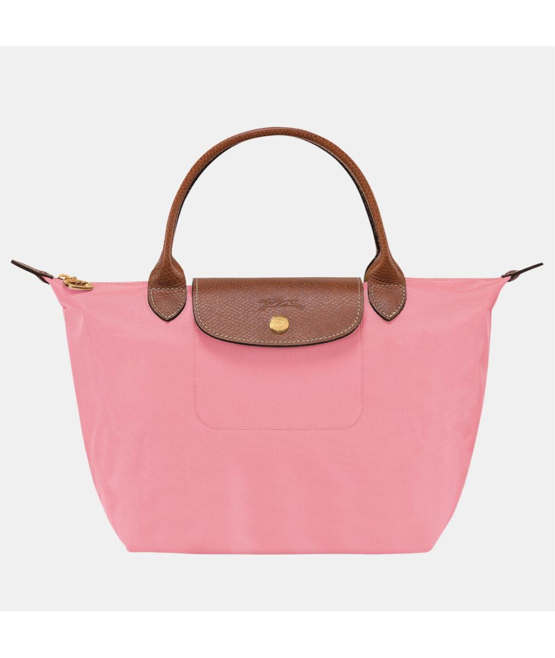 LONGCHAMP Розовая синтетическая сумка с короткими ручками, фото 6