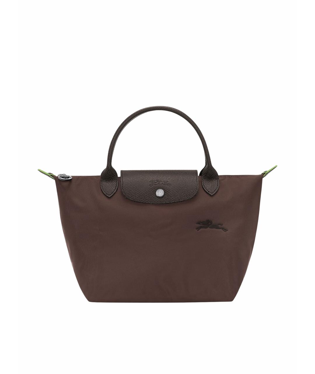 LONGCHAMP Коричневая синтетическая сумка с короткими ручками, фото 9