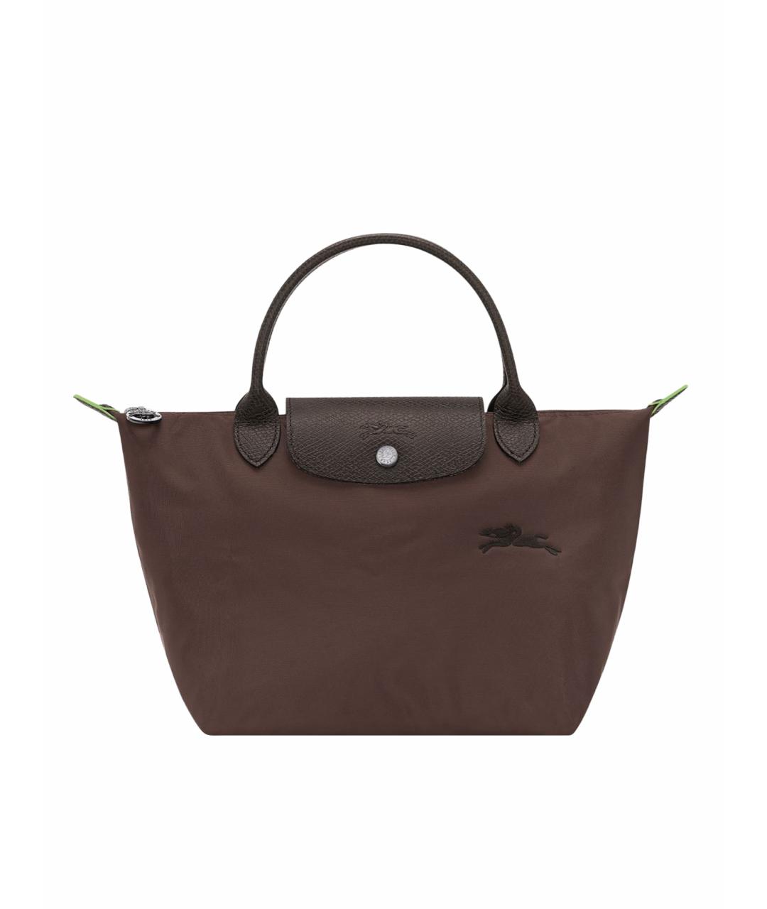 LONGCHAMP Коричневая синтетическая сумка с короткими ручками, фото 1