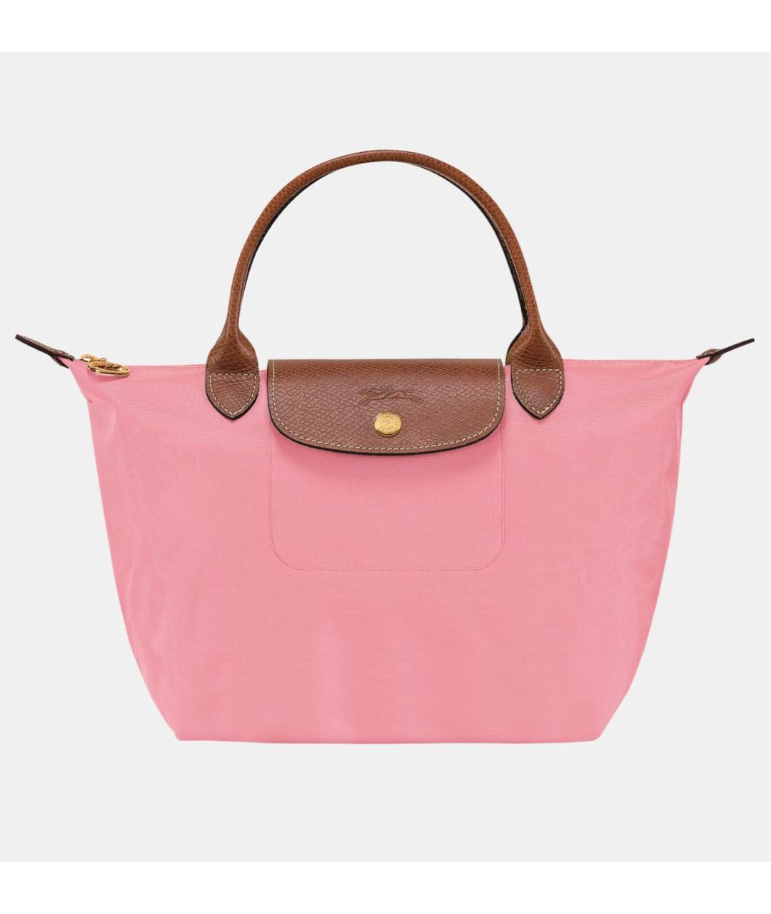 LONGCHAMP Розовая синтетическая сумка с короткими ручками, фото 5